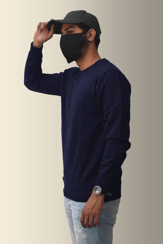 Navy Blue Sweatshirt Kommet