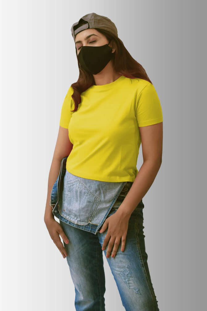 Butter Yellow Crop Top Kommet