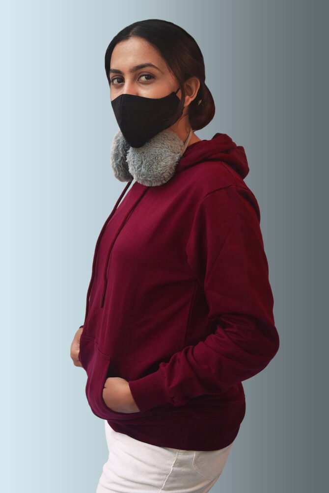 Maroon Hoodie Kommet
