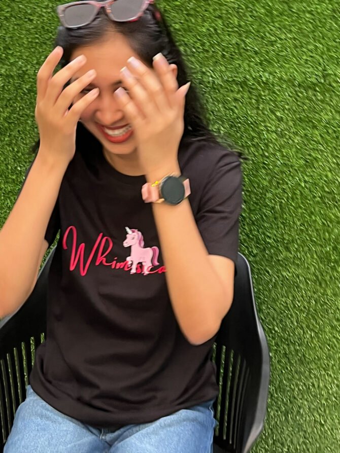 Whimsical Black T-shirt Kommet