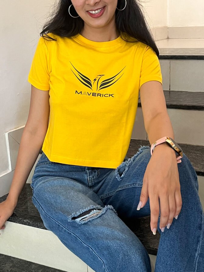 Maverick Yellow Crop Top Kommet