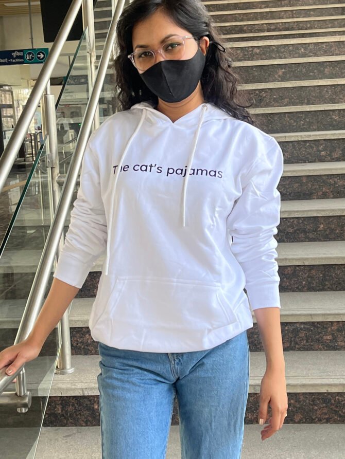 The Cat's Pajamas White IDIOM Hoodie Kommet