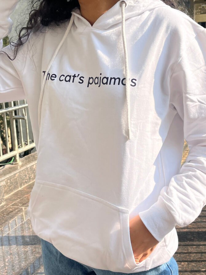 The Cat's Pajamas White IDIOM Hoodie Kommet