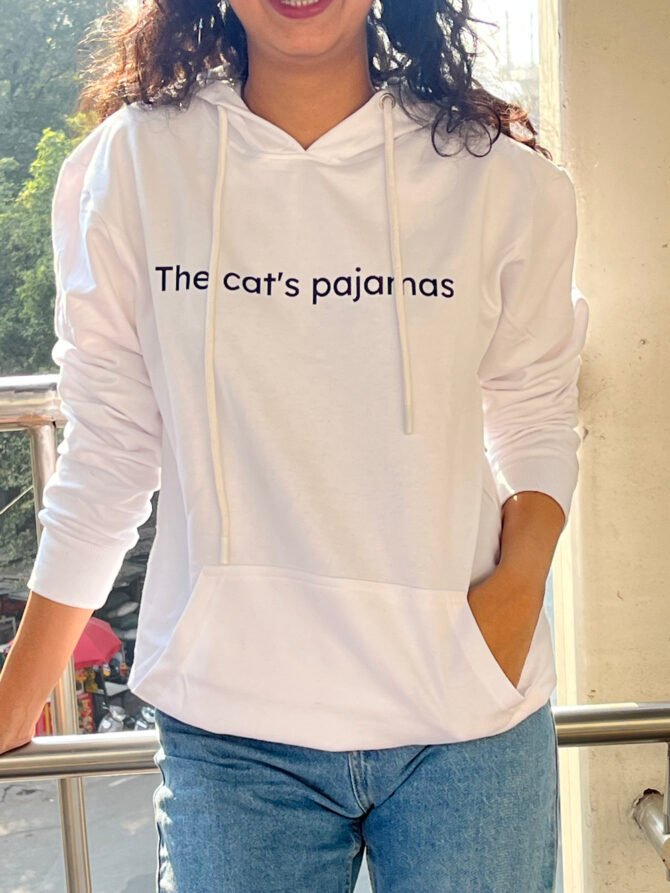 The Cat's Pajamas White IDIOM Hoodie Kommet